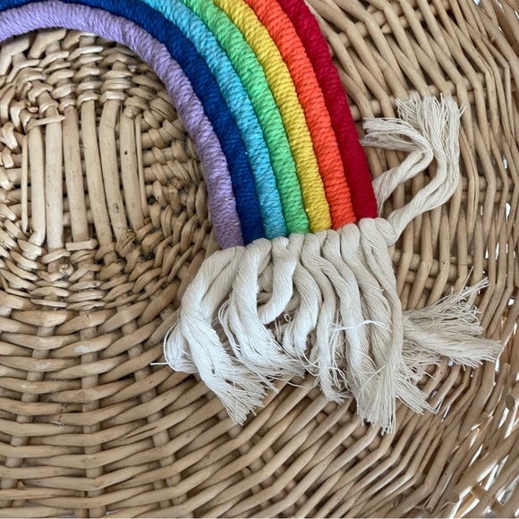 Rainbow Hippie handing Wall Decor Handmade Weaving Ornament Pendant Decoration - Picture 7 of 12